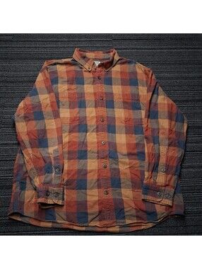 Duluth Trading Co Men’s XL Plaid Button Down Shirt Long Sleeve Relaxed Fit